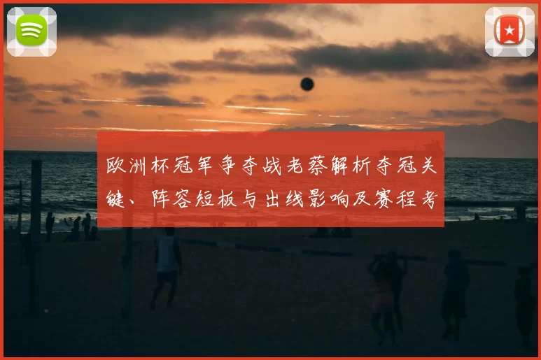 欧洲杯冠军争夺战老蔡解析夺冠关键、阵容短板与出线影响及赛程考验